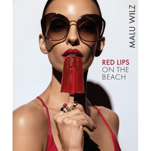 Zadní karta do stojánku RED LIPS ON THE BEACH